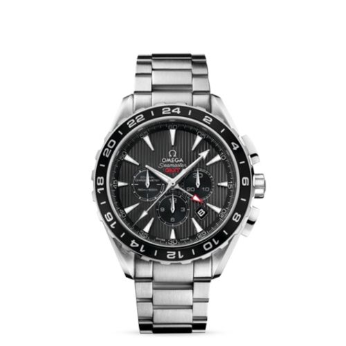 Omega Seamaster Aqua Terra 150M Co-Axial 44 GMT Chronograph Stainless Steel / Grey / Bracelet